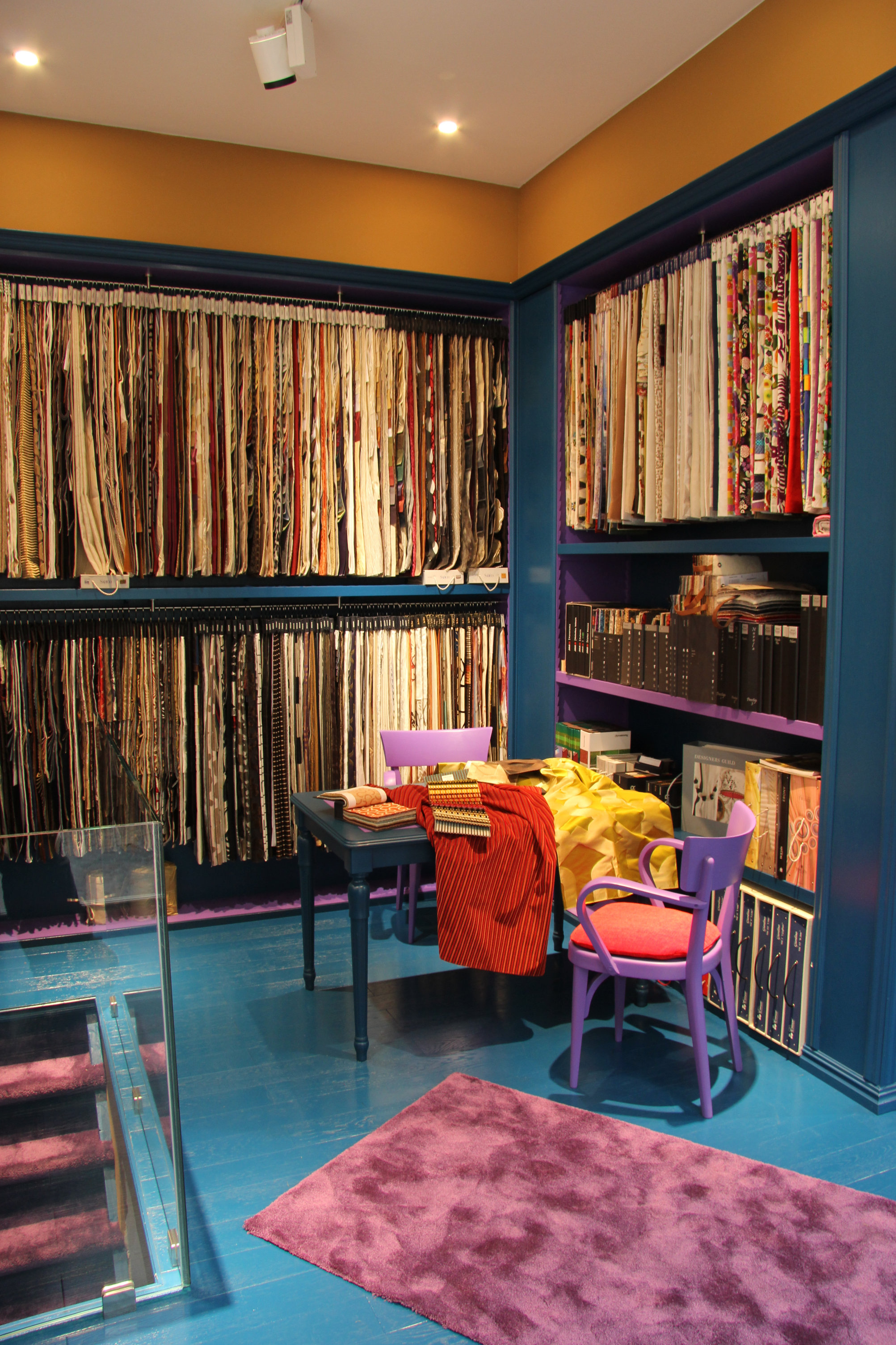 Interior retail layout showcasing the relationship between spatial design and high-end fabrics
