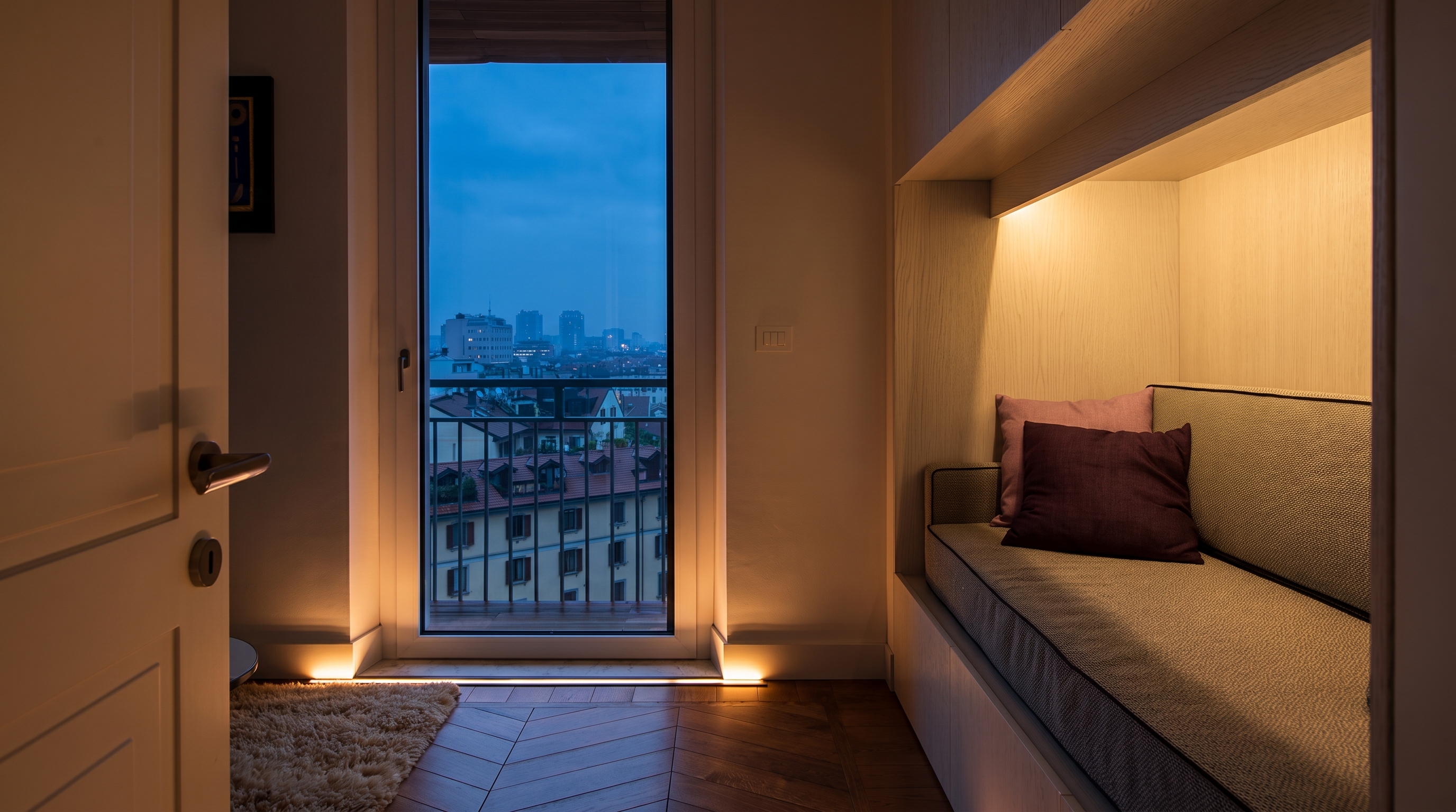 Expansive view of the residential space where nothing decorates and everything defines